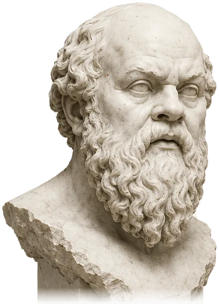 Marble bust of Socrates from the Inkall Philosopher Series.