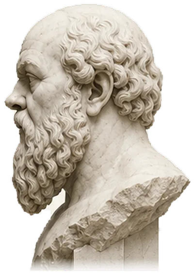Marble bust of Socrates from the Inkall Philosopher Series.